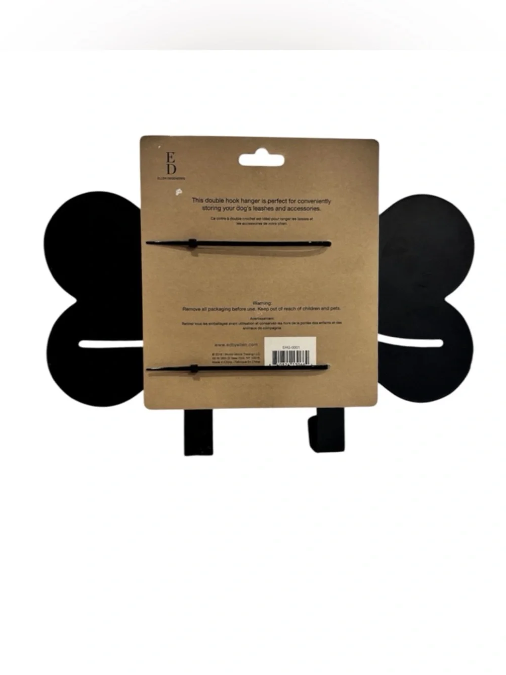 Ellen Degeneres Black 'Love' Bone Leash & Accessory Holder